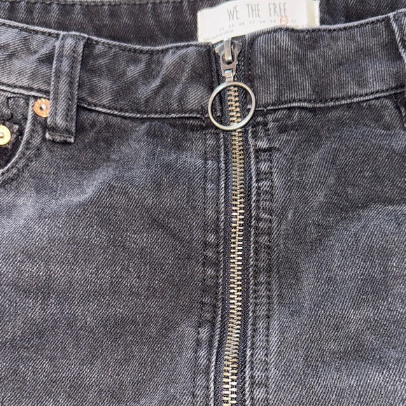 FREE PEOPLE Denim zip front Mini Skirt - Picture 3 of 7